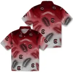 south-carolina-gamecocks-hawaiian-shirt-custom-ombre-fronds-garnet-best-selling.webp