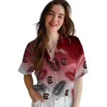 south-carolina-gamecocks-hawaiian-shirt-custom-ombre-fronds-garnet-best-selling.webp