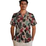 south-carolina-gamecocks-hawaiian-shirt-customized-tiki-masks-warm-beige-best-selling.webp