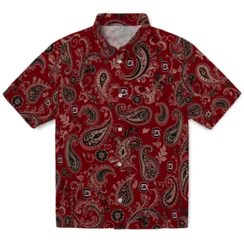 South Carolina Gamecocks Hawaiian Shirt - Paisley Print Garnet