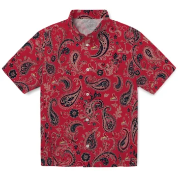 St. Louis Cardinals Hawaiian Shirt - Paisley Print Red
