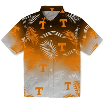 Tennessee Volunteers Hawaiian Shirt - Ombre Fronds Orange