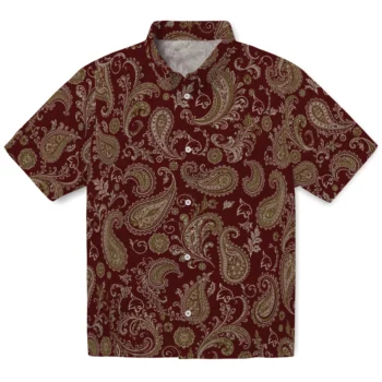 Texas State Bobcats Hawaiian Shirt - Paisley Print Maroon