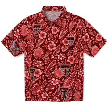 Texas Tech Red Raiders Hawaiian Shirt - Crystal Foliage Red