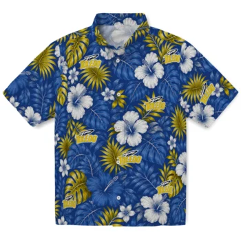 Toledo Rockets Hawaiian Shirt - Hibiscus Monstera Blue