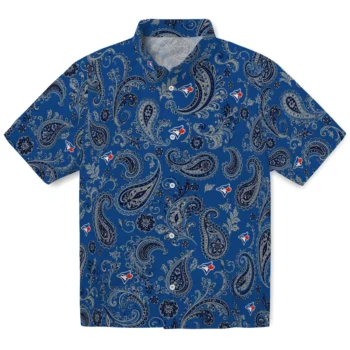 Toronto Blue Jays Hawaiian Shirt - Paisley Print Blue