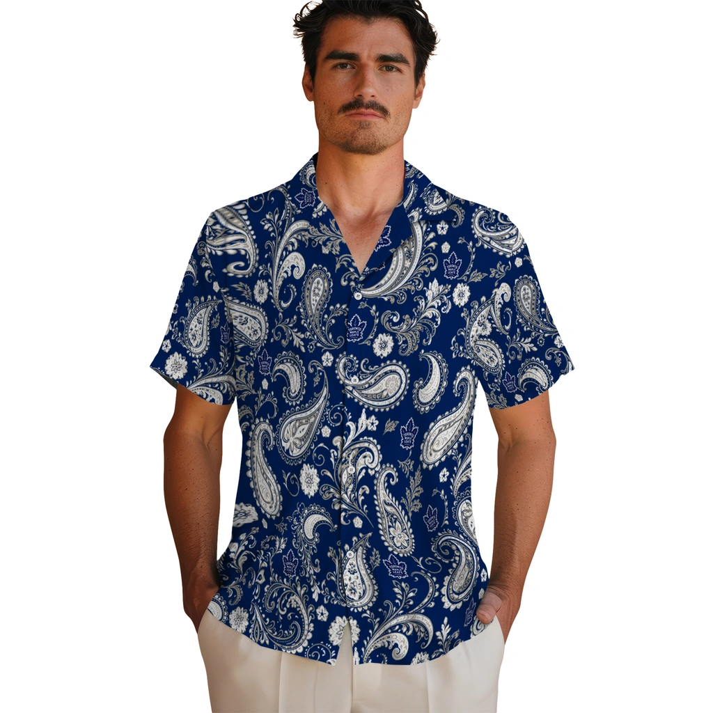 toronto-maple-leafs-hawaiian-shirt-personalized-paisley-print-blue-fashion-forward.webp