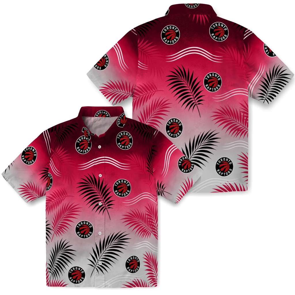 toronto-raptors-hawaiian-shirt-custom-ombre-fronds-red-high-quality.webp