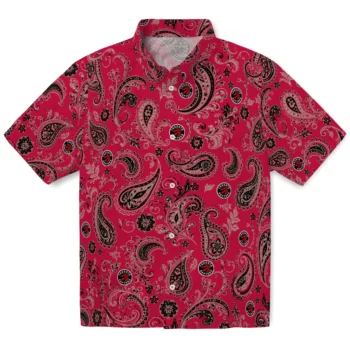 Toronto Raptors Hawaiian Shirt - Paisley Print Red