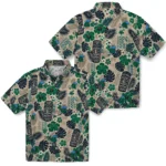 tulane-green-wave-hawaiian-shirt-personalized-tiki-masks-warm-beige-best-selling.webp