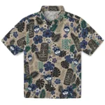 uconn-huskies-hawaiian-shirt-customized-tiki-masks-warm-beige-best-selling.webp