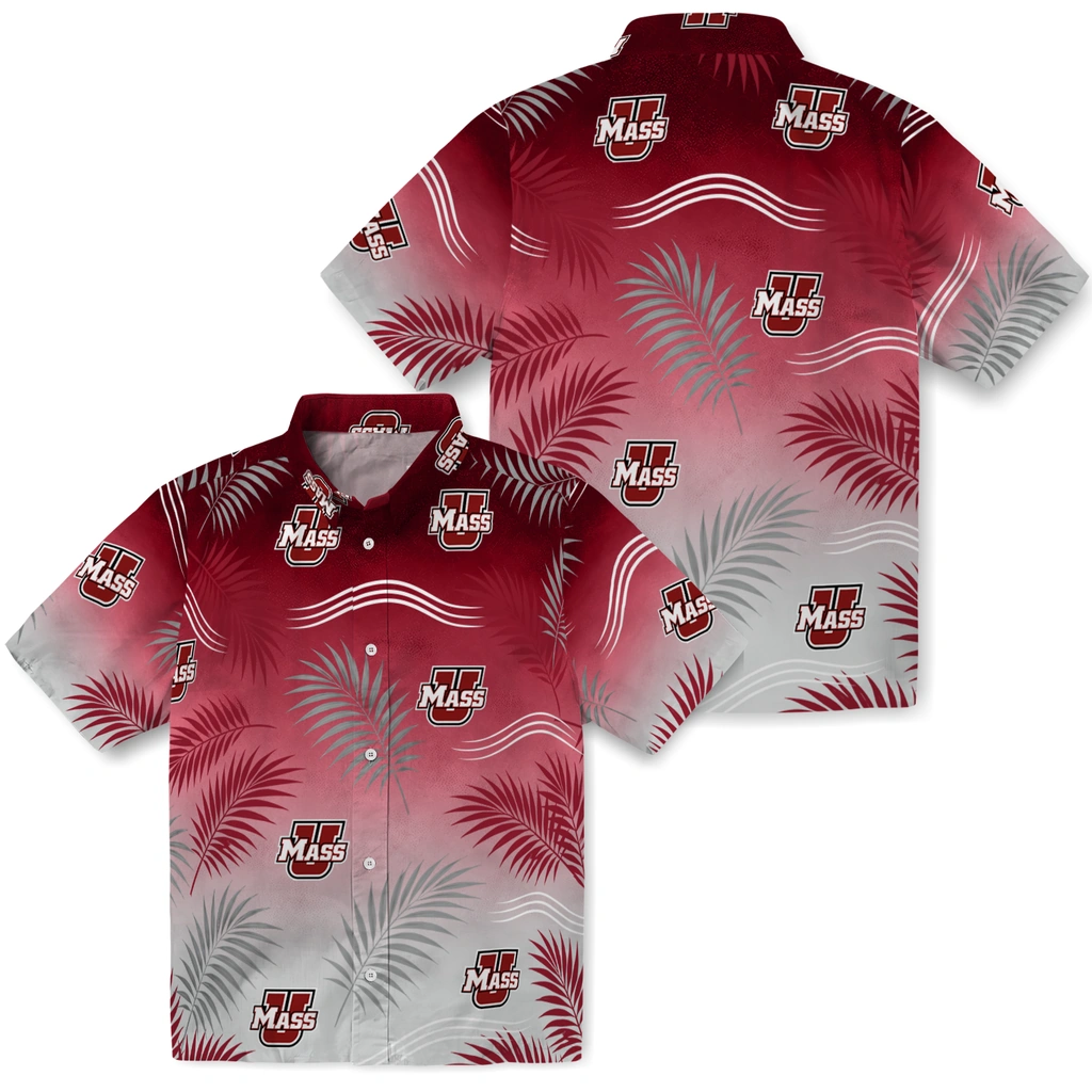 umass-minutemen-hawaiian-shirt-customized-ombre-fronds-red-high-quality.webp