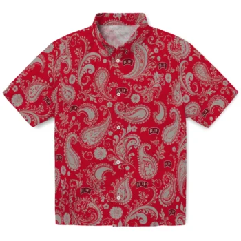 UNLV Rebels Hawaiian Shirt - Paisley Print Red