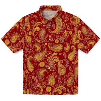 USC Trojans Hawaiian Shirt - Paisley Print Red