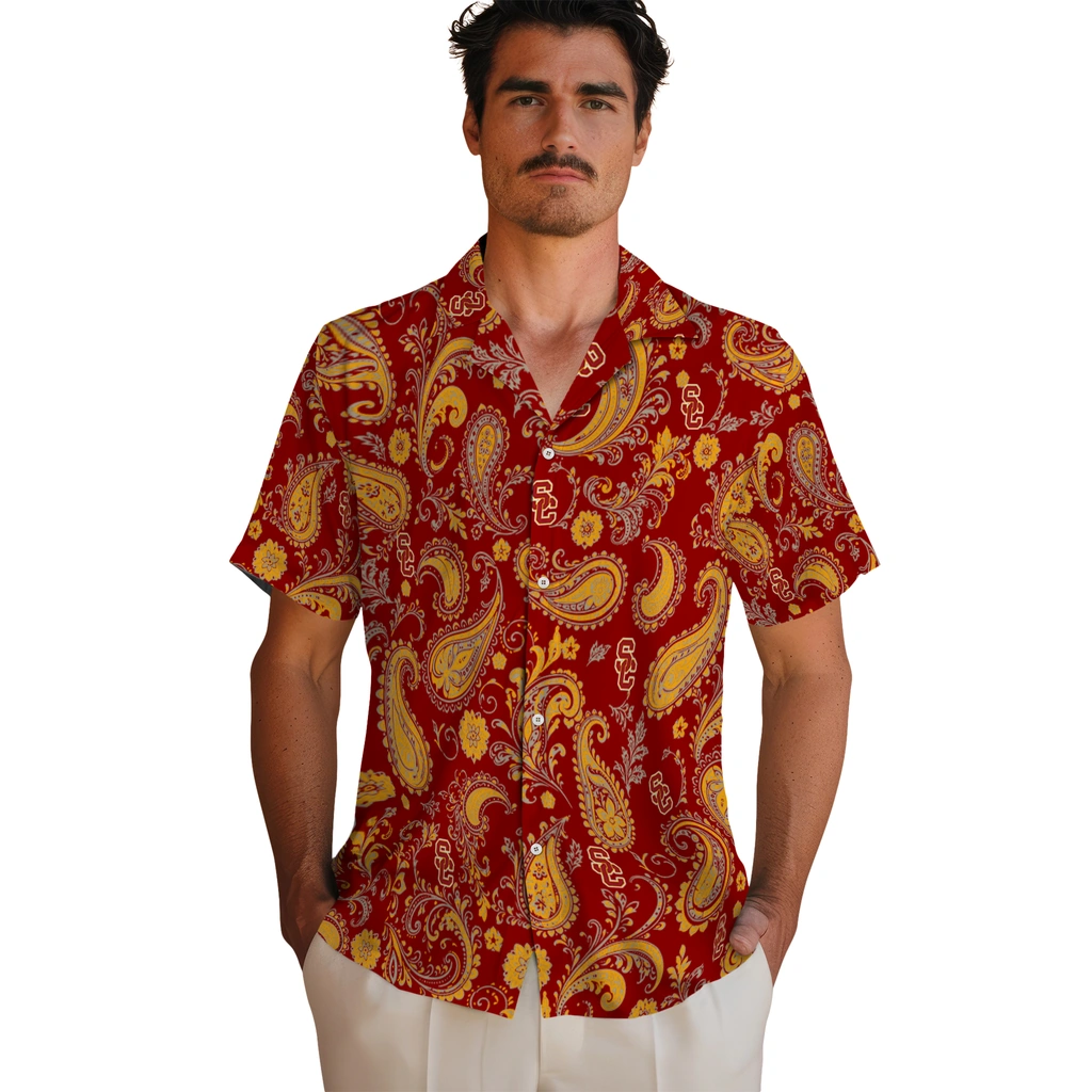 usc-trojans-hawaiian-shirt-customized-paisley-print-red-fashion-forward.webp