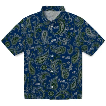 Utah Jazz Hawaiian Shirt - Paisley Print Navy