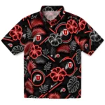 utah-utes-hawaiian-shirt-custom-neon-florals-black-best-selling.webp