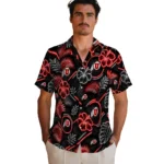 utah-utes-hawaiian-shirt-custom-neon-florals-black-best-selling.webp