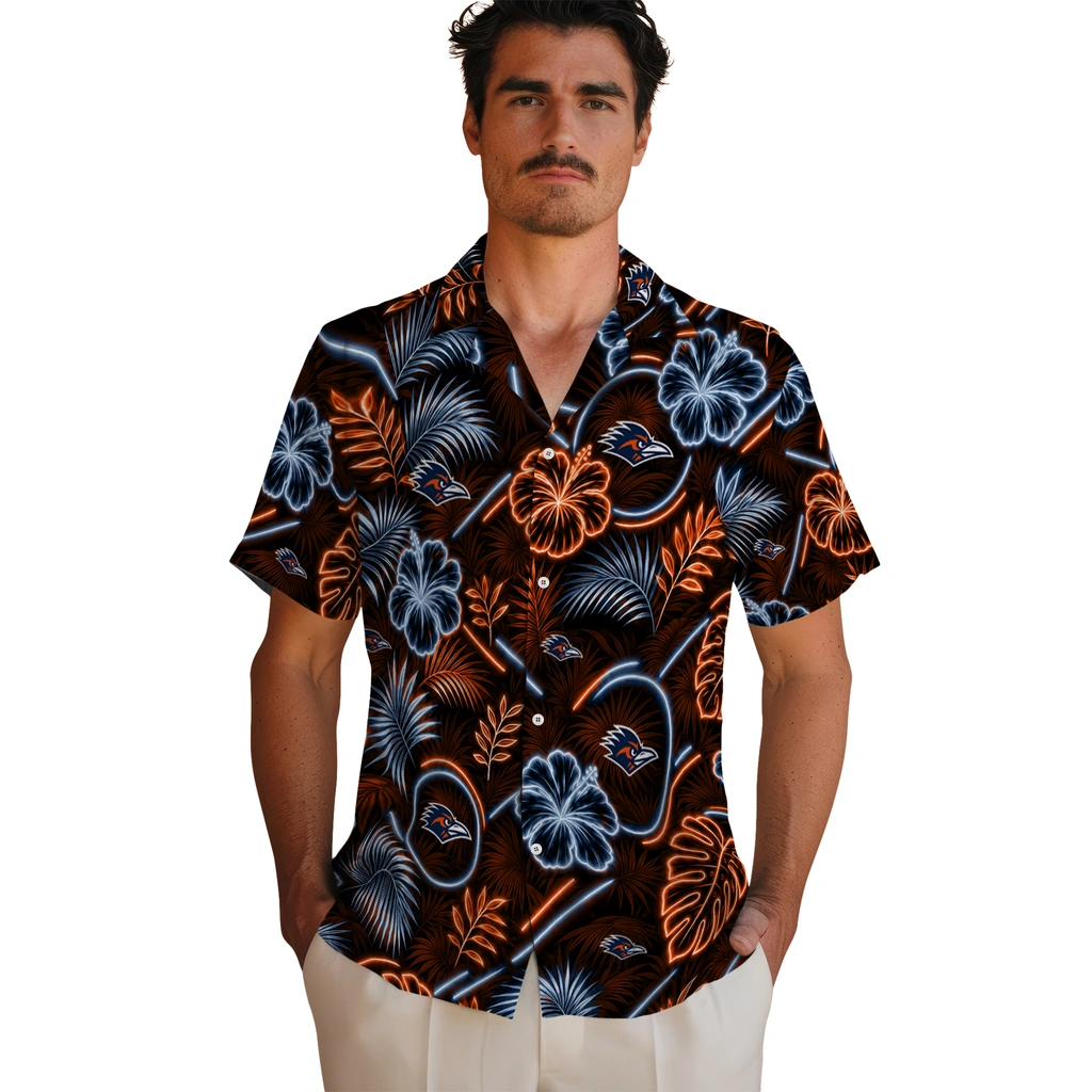 utsa-roadrunners-hawaiian-shirt-customized-neon-florals-black-fashion-forward.webp