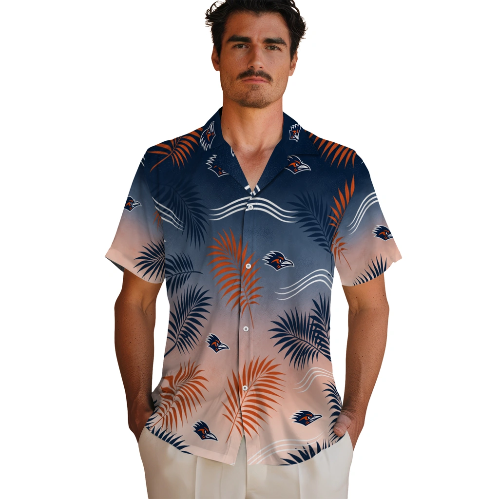 utsa-roadrunners-hawaiian-shirt-customized-ombre-fronds-orange-fashion-forward.webp