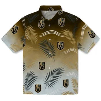 Vegas Golden Knights Hawaiian Shirt - Ombre Fronds Tan