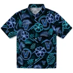 villanova-wildcats-hawaiian-shirt-customized-neon-florals-black-best-selling.webp