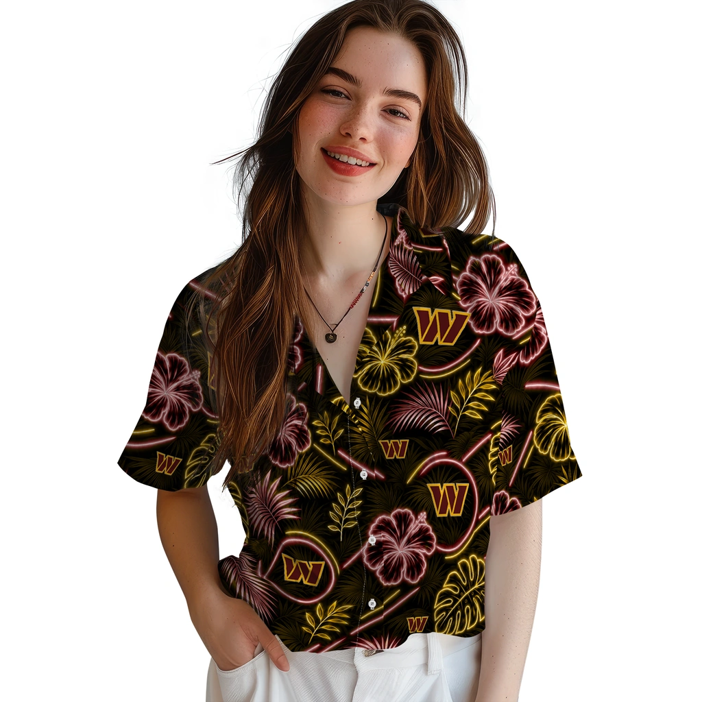 washington-commanders-hawaiian-shirt-personalized-neon-florals-black-latest-model.webp