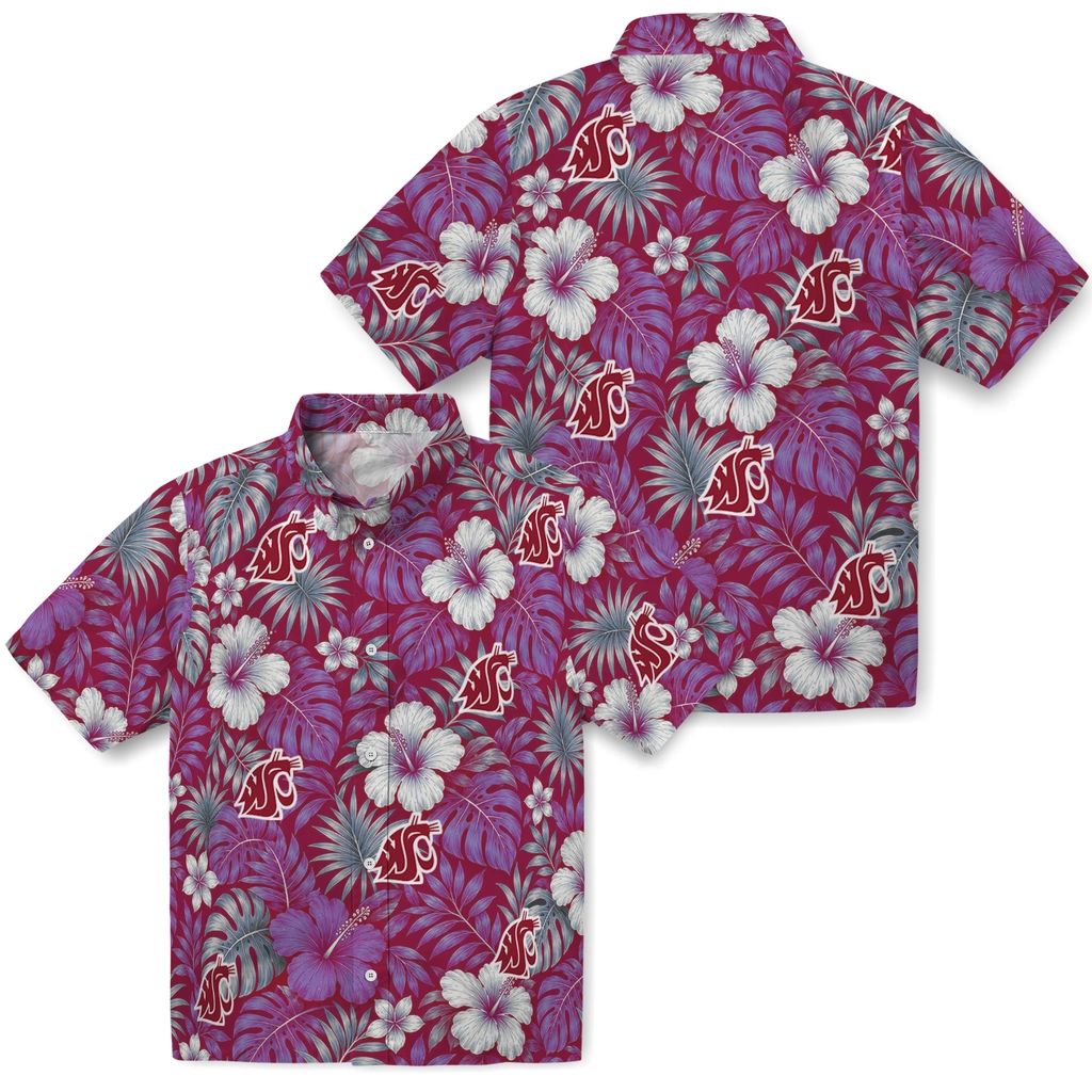 washington-state-cougars-hawaiian-shirt-customized-hibiscus-monstera-crimson-high-quality.webp