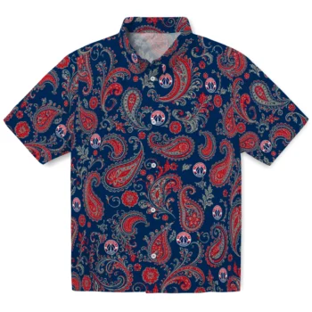 Washington Wizards Hawaiian Shirt - Paisley Print Blue