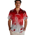 wisconsin-badgers-hawaiian-shirt-customized-ombre-fronds-red-best-selling.webp