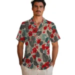 wisconsin-badgers-hawaiian-shirt-personalized-tiki-masks-warm-beige-best-selling.webp