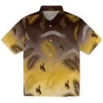 wyoming-cowboys-hawaiian-shirt-customized-ombre-fronds-brown-best-selling.webp